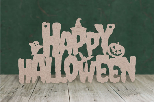 Happy Halloween text - 3mm MDF