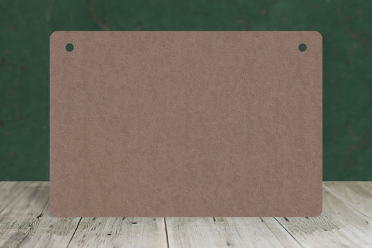 Blank Boards based on paper sizes (Rounded corners landscape) - 2mm MDF