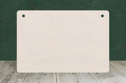 Blank Boards based on paper sizes (Rounded corners landscape) - 4mm plywood