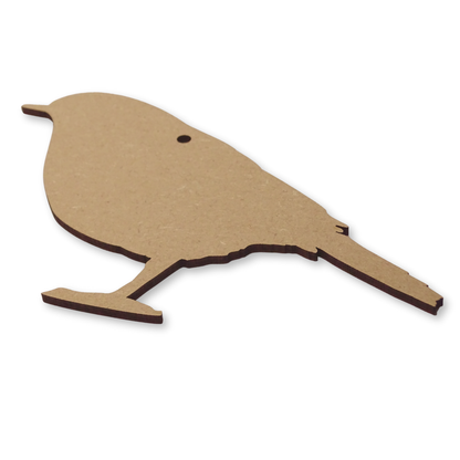 MDF robin blank shape on a white background