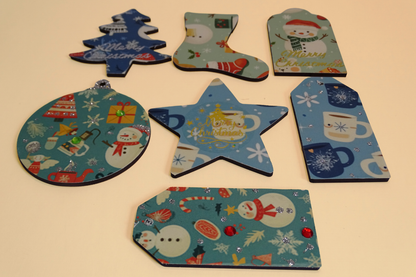Showing the backs with a sample of how to decorate
