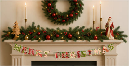 Merry Christmas - Wooden letter Bunting Kit
