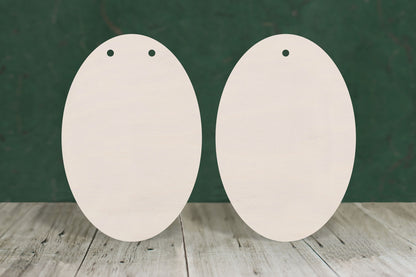 Oval wooden craft shapes 10–15cm – plywood