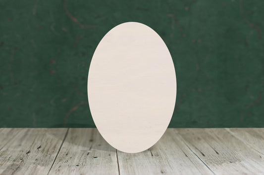 Blank oval wooden craft shapes 2–5cm – 4mm plywood