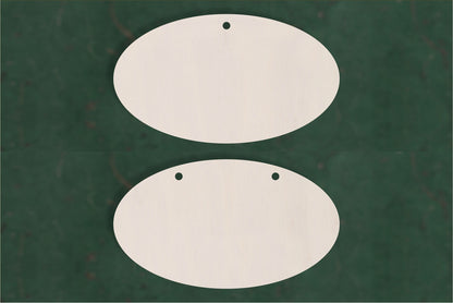 Oval wooden craft shapes 10–15cm – plywood