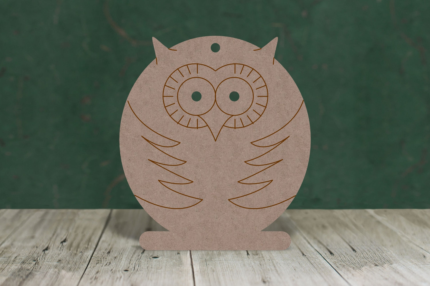 Owl with etched detail shape - great for craft cut from 2mm thick MDF ...