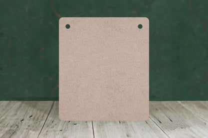 Blank Boards based on paper sizes (Rounded corners portrait) - 3mm MDF