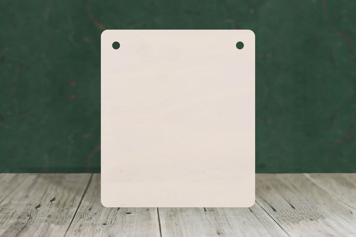 Blank Boards based on paper sizes (Rounded corners portrait) - 4mm plywood