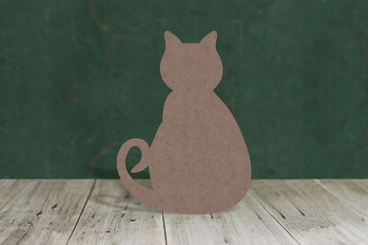 2mm thick MDF sitting cat shape on a green background