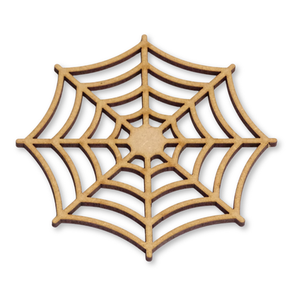 MDF spiders web cut-out on a white background