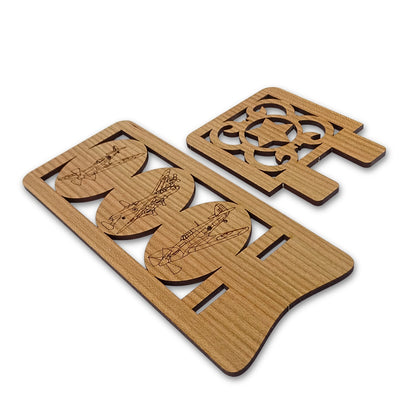 WWII Aircraft Phone Stand — Spitfire, Hurricane & Lancaster Bomber Gift