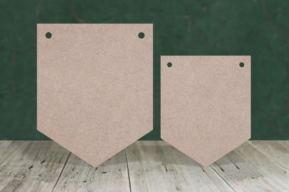 Bunting flags (square to point) - 3mm MDF