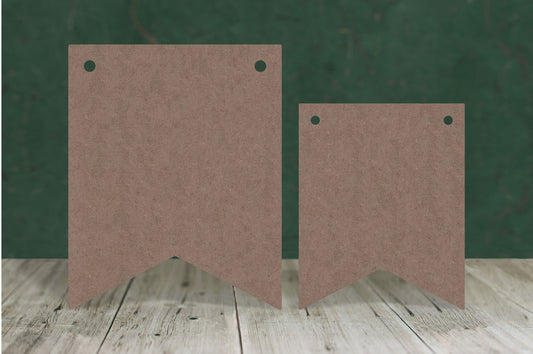 Bunting Flags (swallow tail) - 2mm MDF