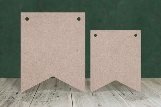 Bunting Flags (swallow tail) - 3mm MDF
