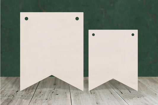 Swallow tail bunting wooden craft shapes – 4mm plywood