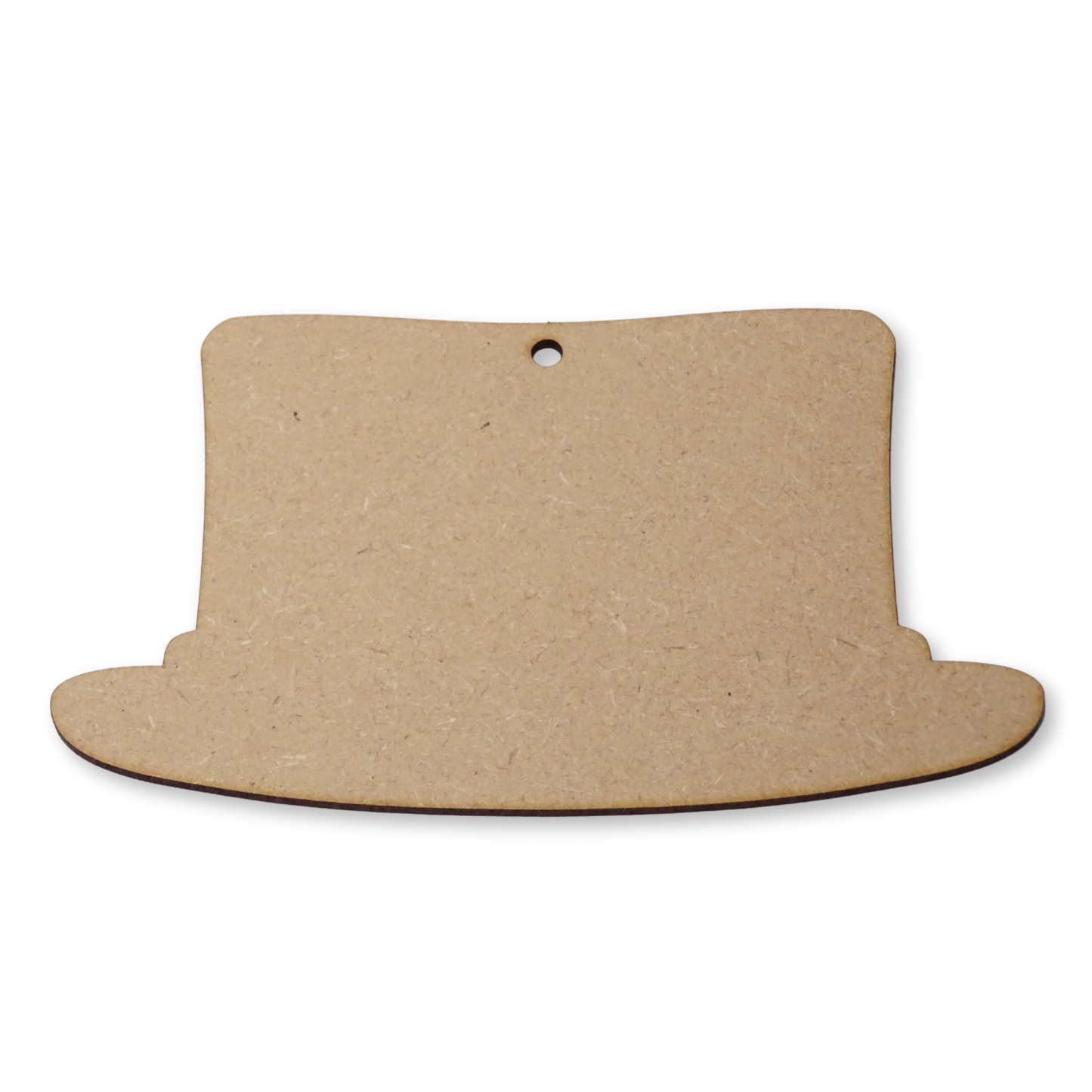 Mdf shape of a top hat showing the hole in the top center