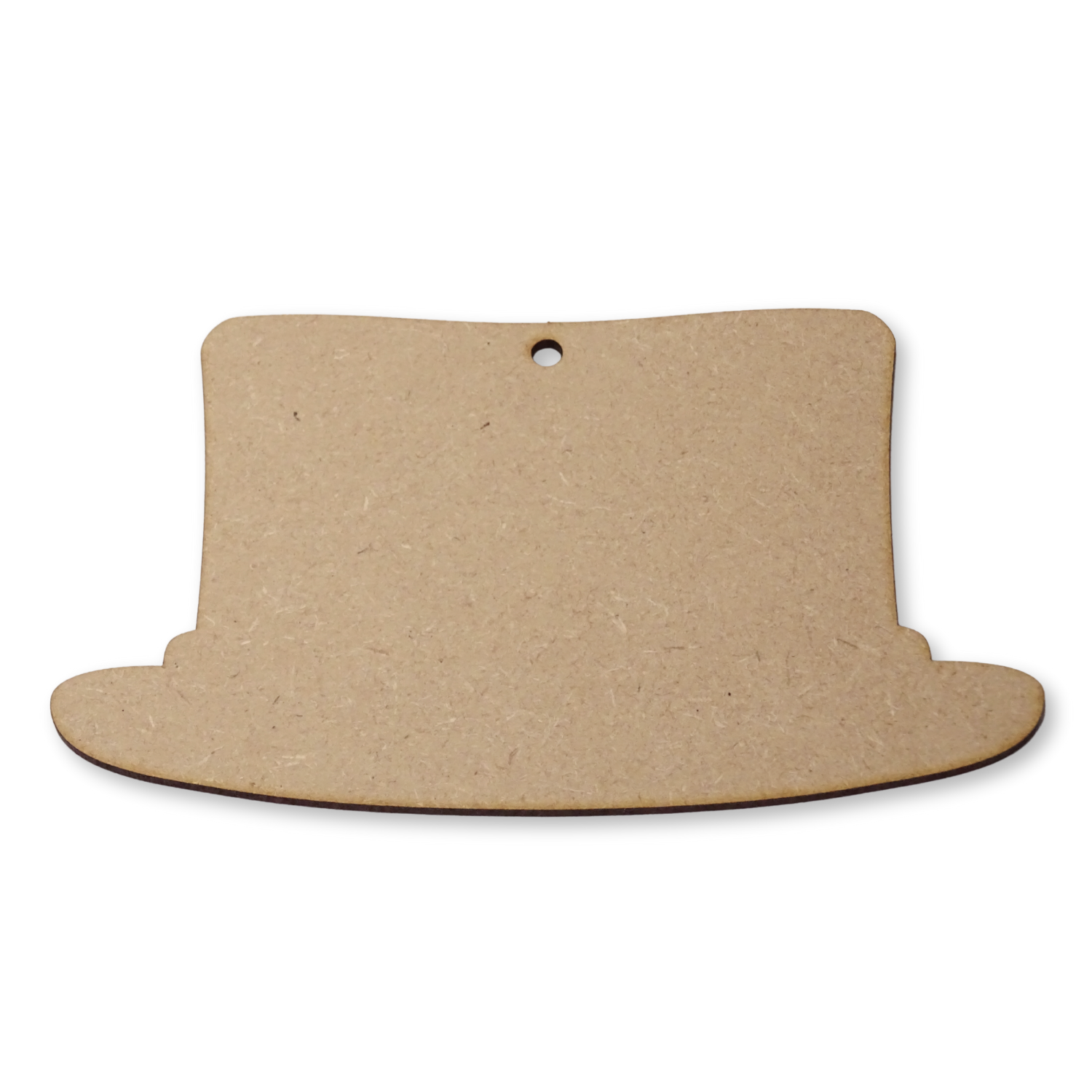 Mdf shape of a top hat showing the hole in the top center