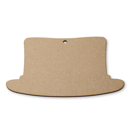 Mdf shape of a top hat showing the hole in the top center