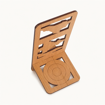 Typhoon Jet Fighter Phone Stand — Laser Cut Wooden Aviation Gift