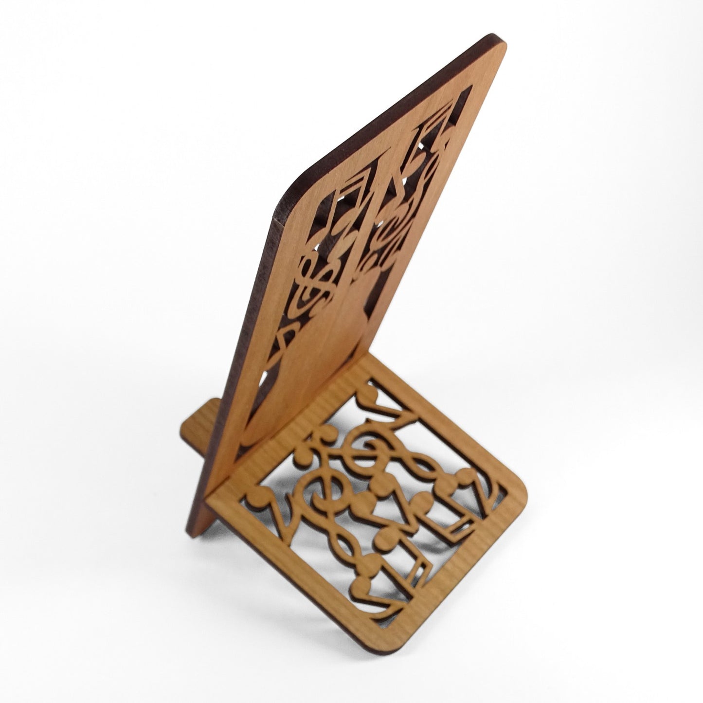Acoustic Guitar Phone Stand — Laser Cut Wooden Gift for Guitar Players