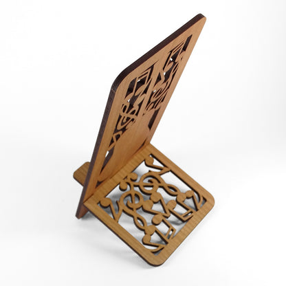 Acoustic Guitar Phone Stand — Laser Cut Wooden Gift for Guitar Players