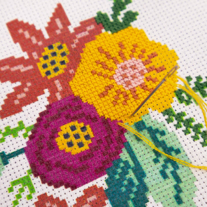 Cross Stitch craft set for Adults –  Includes two designs Floral and fresh fruit
