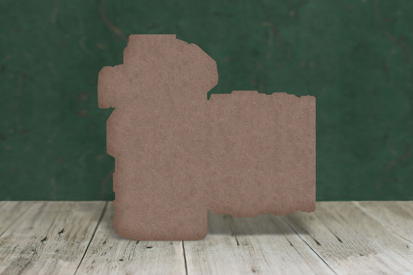 2mm thin MDF camera side view craft shape