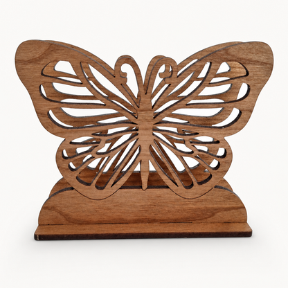 Butterfly Napkin Holder — Laser Cut Cherry Wood Table Accessory