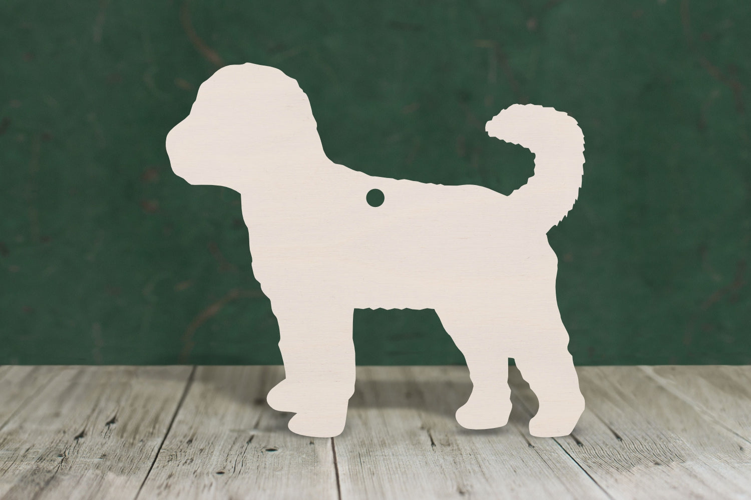 Cockapoo Wooden Cockapoo cut-out - blank wooden shape, cut from 4mm thick plywood