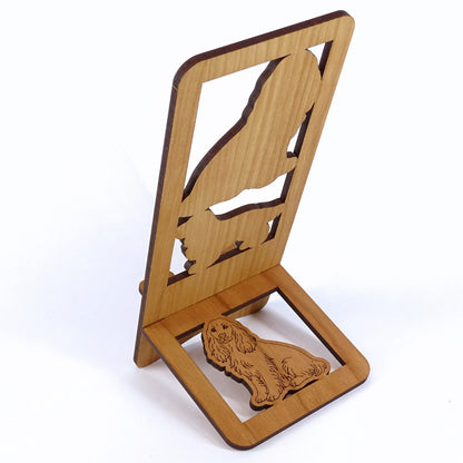 Cocker Spaniel Phone Stand — Laser Cut Wooden Dog Lover Gift