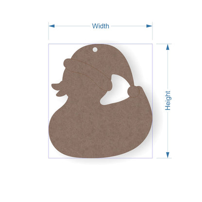 Duck in a Santa hat - 2mm MDF