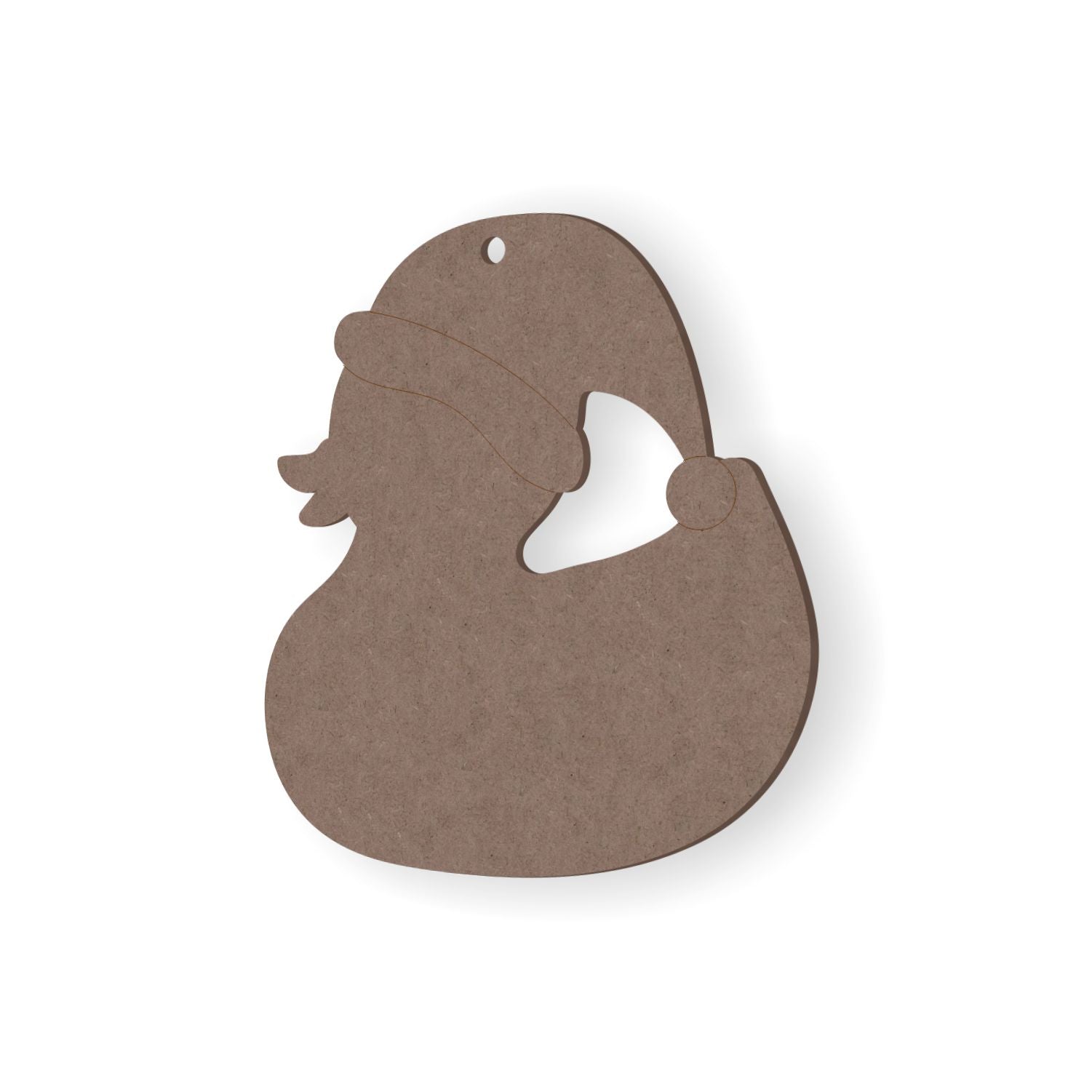 MDF duck cutout on a white background