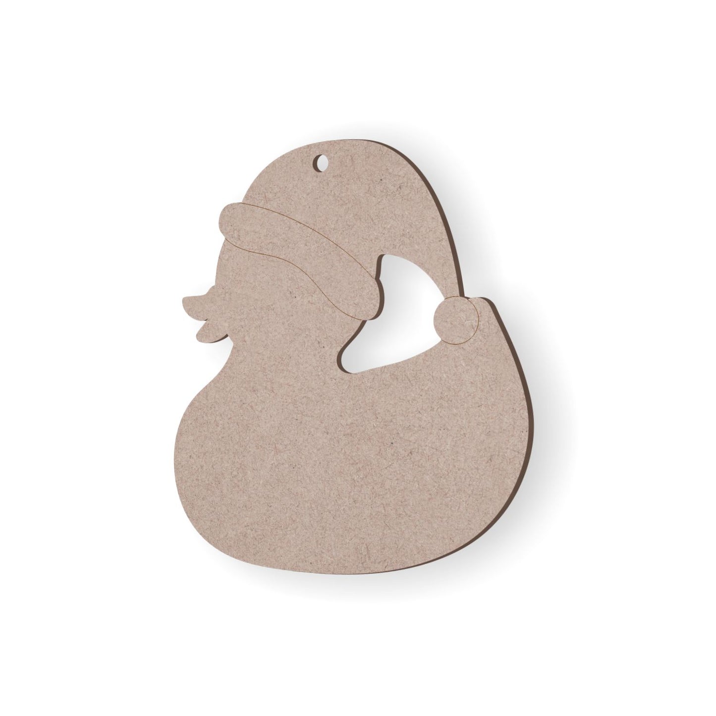 Duck with Santa hat - 3mm MDF