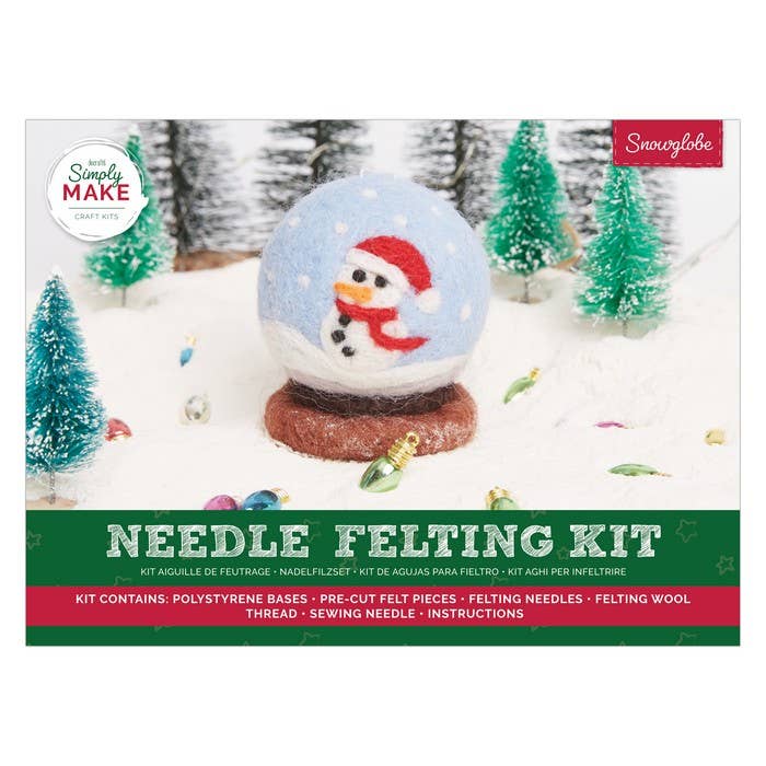 Simply Make Needle Felting Kit Christmas, Snowglobe