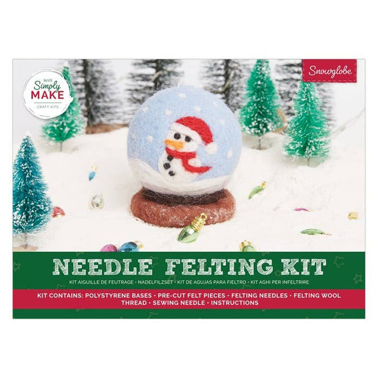 Simply Make Needle Felting Kit Christmas, Snowglobe