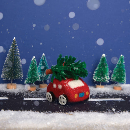 Simply Make Needle Felting Kit -  Car and Xmas Tree
