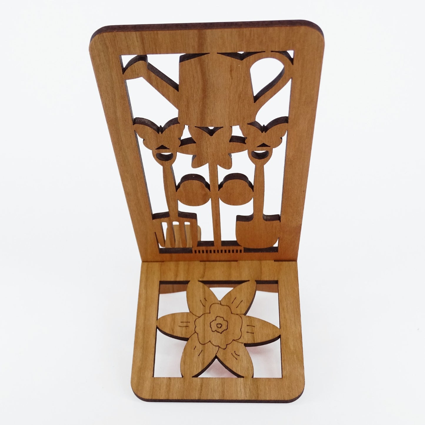 Gardening Phone Stand — Laser Cut Wooden Gift for Garden Lovers