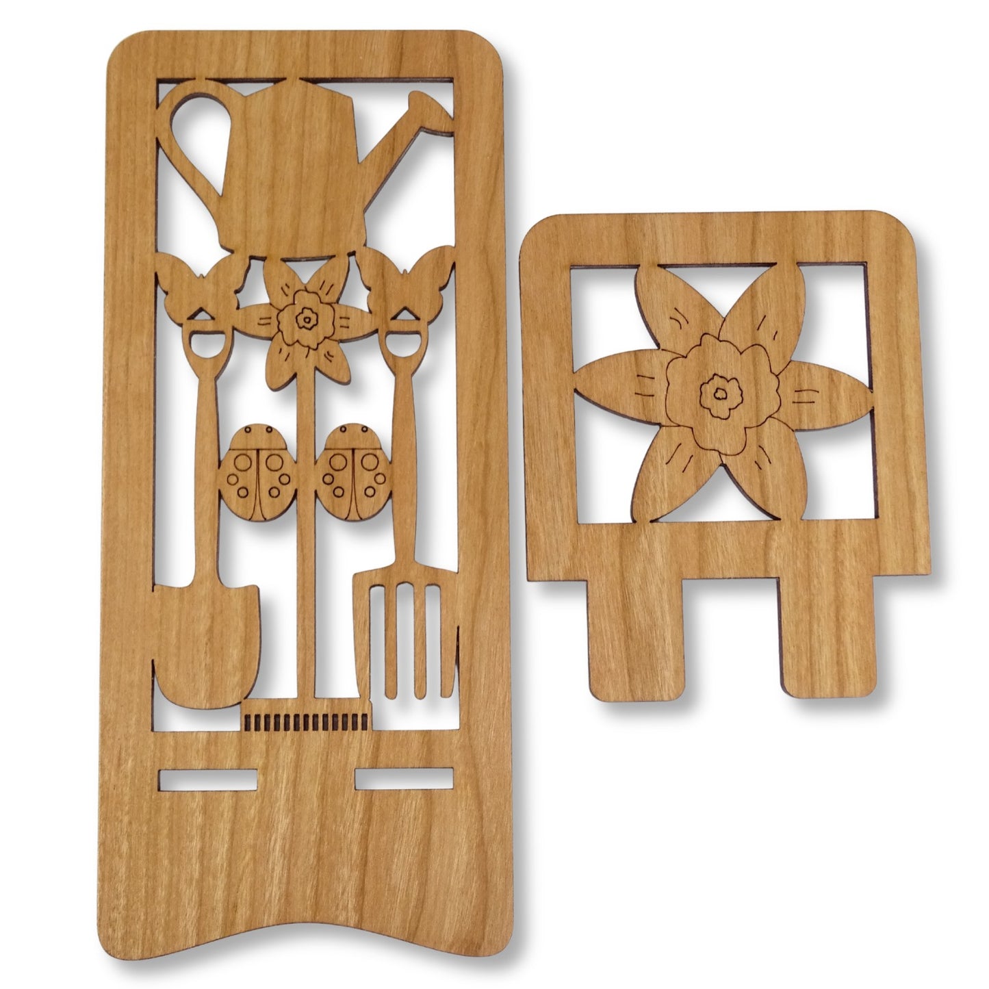 Gardening Phone Stand — Laser Cut Wooden Gift for Garden Lovers