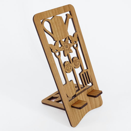 Gardening Phone Stand — Laser Cut Wooden Gift for Garden Lovers