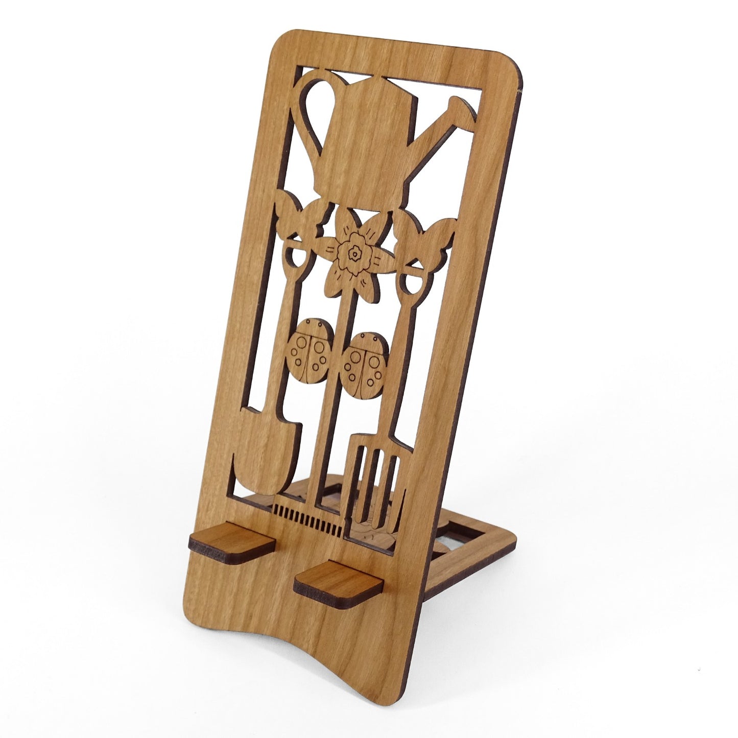 Gardening Phone Stand — Laser Cut Wooden Gift for Garden Lovers