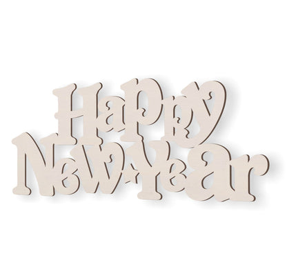 Happy New Year  text - 4mm Plywood