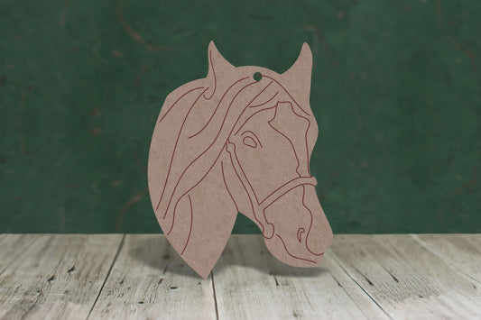 Horse head with etched detail - 2mm MDF