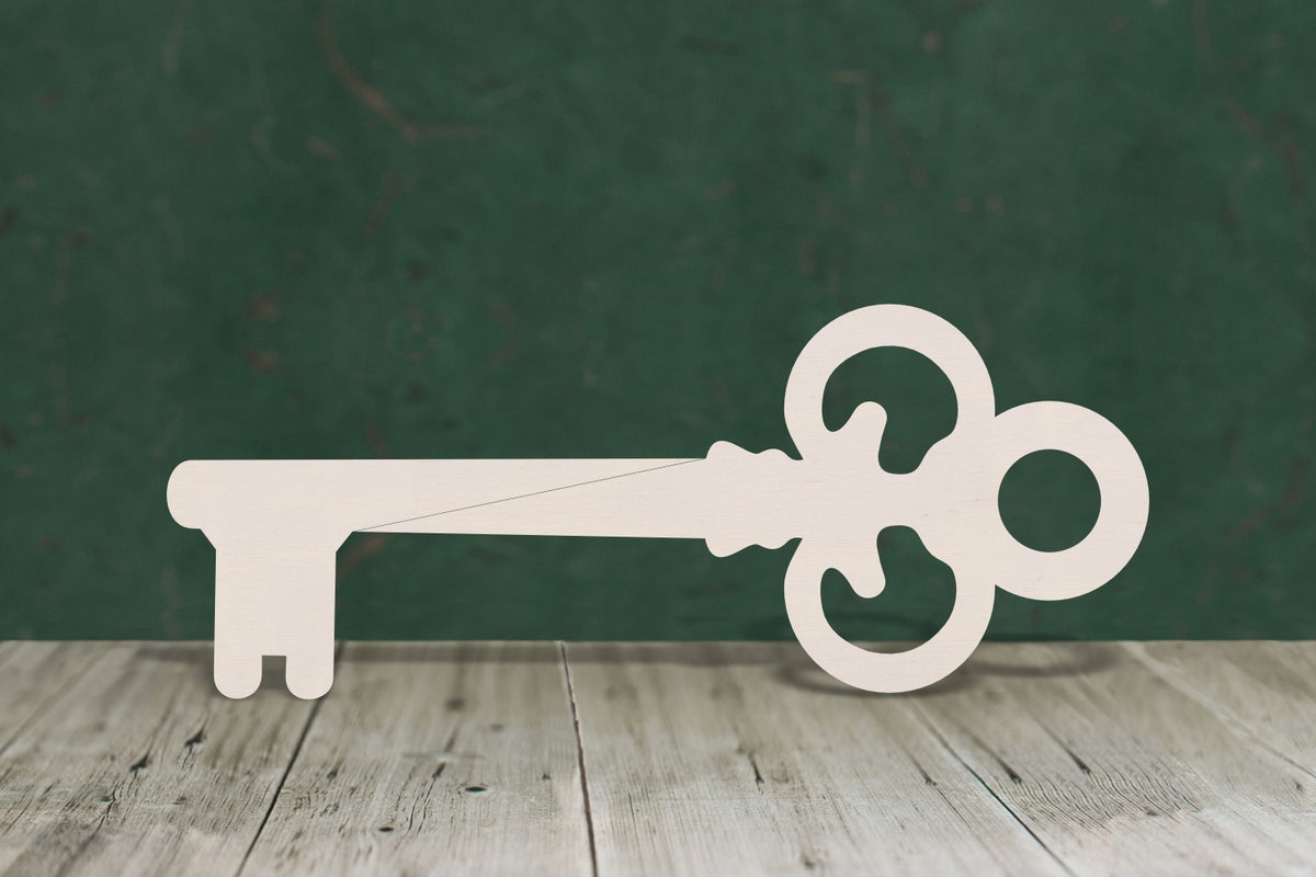 Wood Key Shape Wooden Key Craft Blank - Plywood Tag