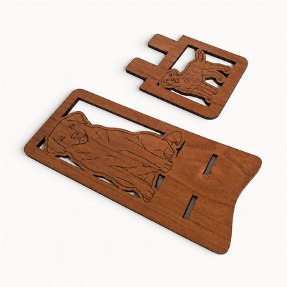 Labrador Phone Stand — Laser Cut Wooden Dog Lover Gift