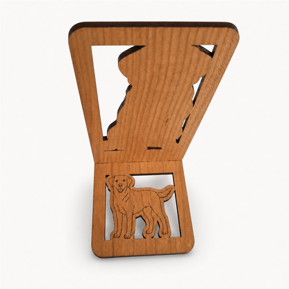 Labrador Phone Stand — Laser Cut Wooden Dog Lover Gift