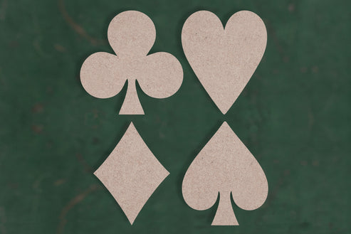 3mm thick MDF playing card craft shapes