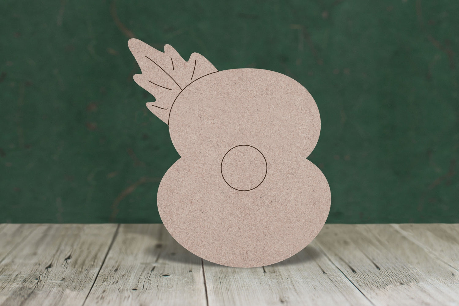 Poppy Basic Shape MDF Poppy shape - With etched detail perfect for crafts