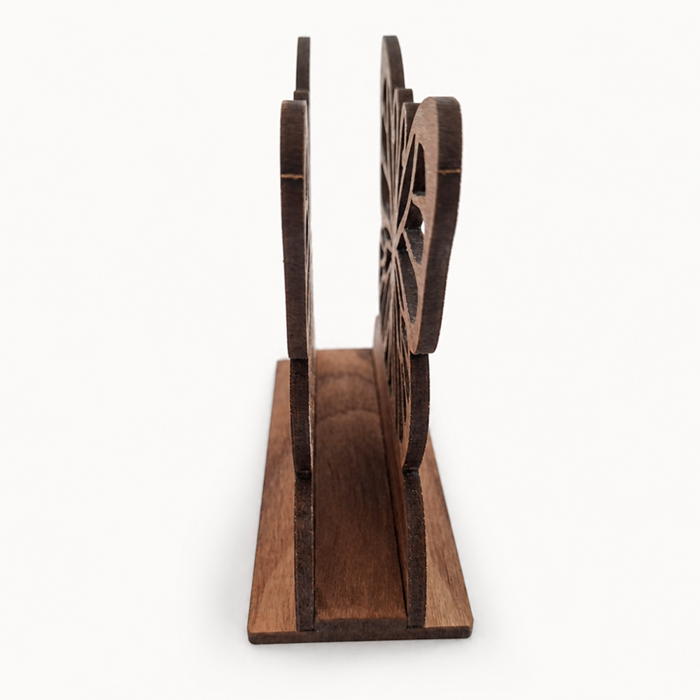 Butterfly Napkin Holder — Laser Cut Walnut Wood Table Accessory