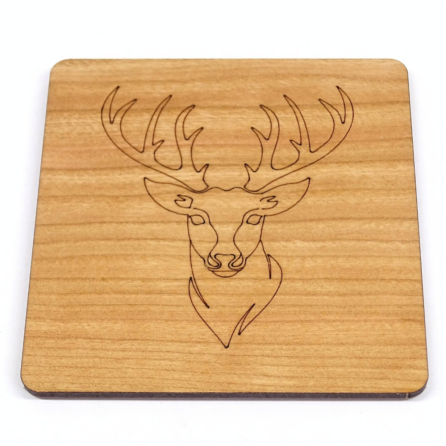 Stag Wooden Coaster | Deer, Wildlife, Woodland Décor