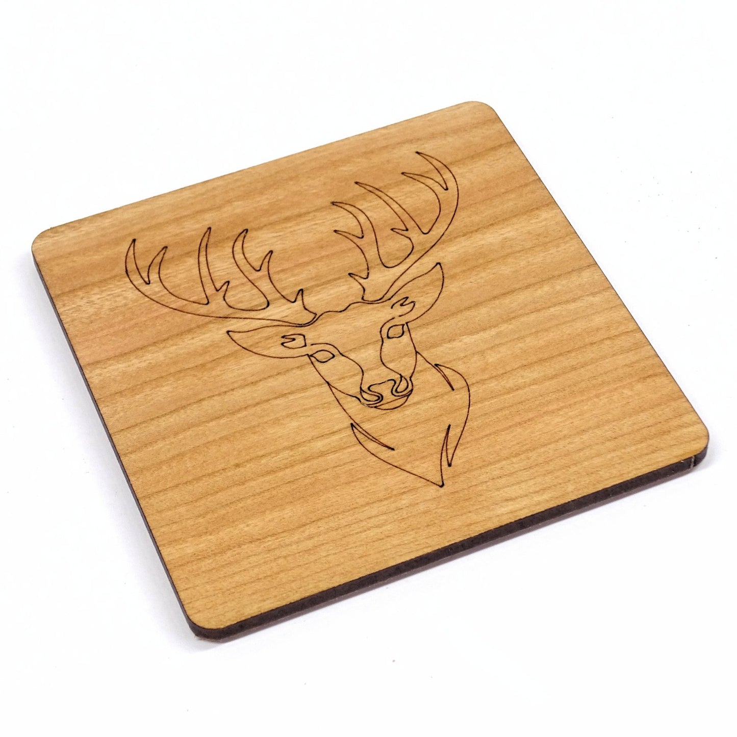 Stag Wooden Coaster | Deer, Wildlife, Woodland Décor